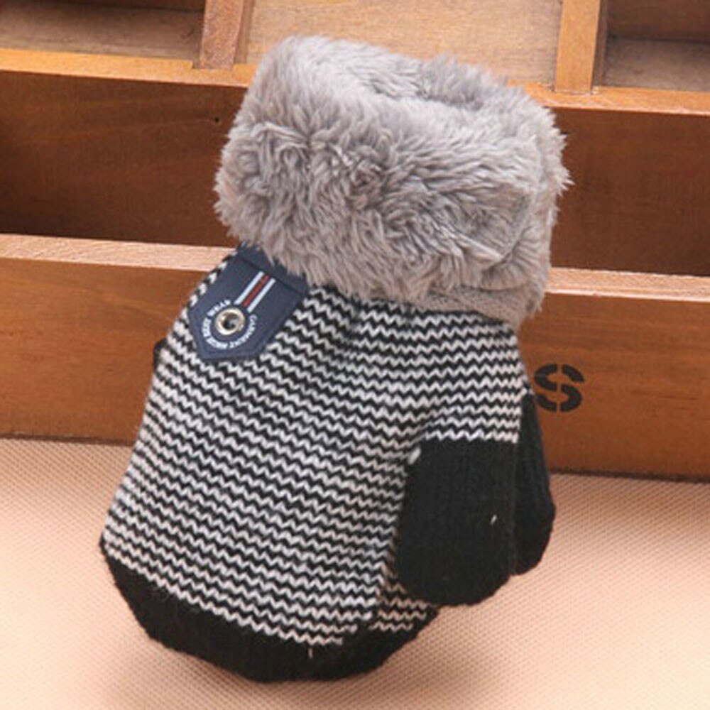 Guantes de punto de invierno para bebés, niños y niñas de 0 a 3 años, Guantes con dedos completos de cuerda cálida, accesorios para recién nacidos