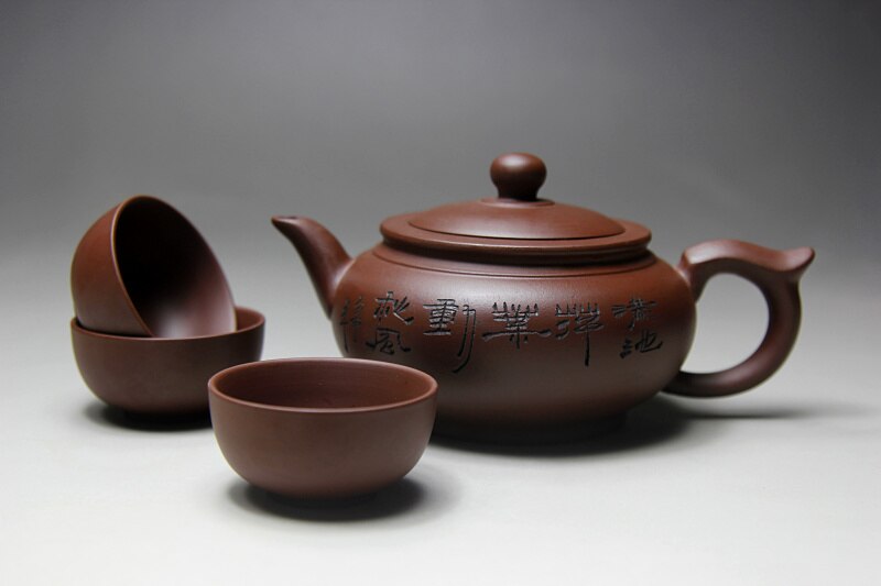 Top Kung Fu Thee Set Yixing Theepot Handgemaakte Thee Pot Cup Set 400 Ml Zisha Keramische Chinese Theeceremonie Bonus 3 Cups 50 Ml