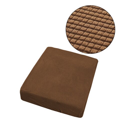 Niet waterdichte elastische bankhoes voor de woonkamer, waterdichte geruite bankhoes, strakke hoes voor thuis, effen kleur, hoes voor de bank: B-light koffie