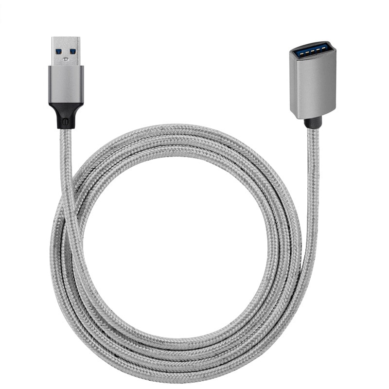 USB 3.0 Cable USB Extension Cable Male to Female Braid Data Cable USB3.0 Extender Cord for PC TV USB Extension Cable 1m