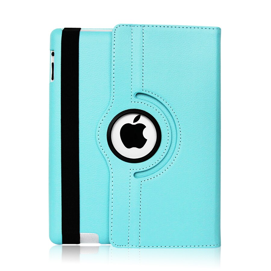 Case for Apple iPad 2 3 4 Magnetic Auto Wake Up Sleep Flip Litchi PU Leather Case Cover With Smart Stand Holder for iPad 2/3/4: Sky Blue
