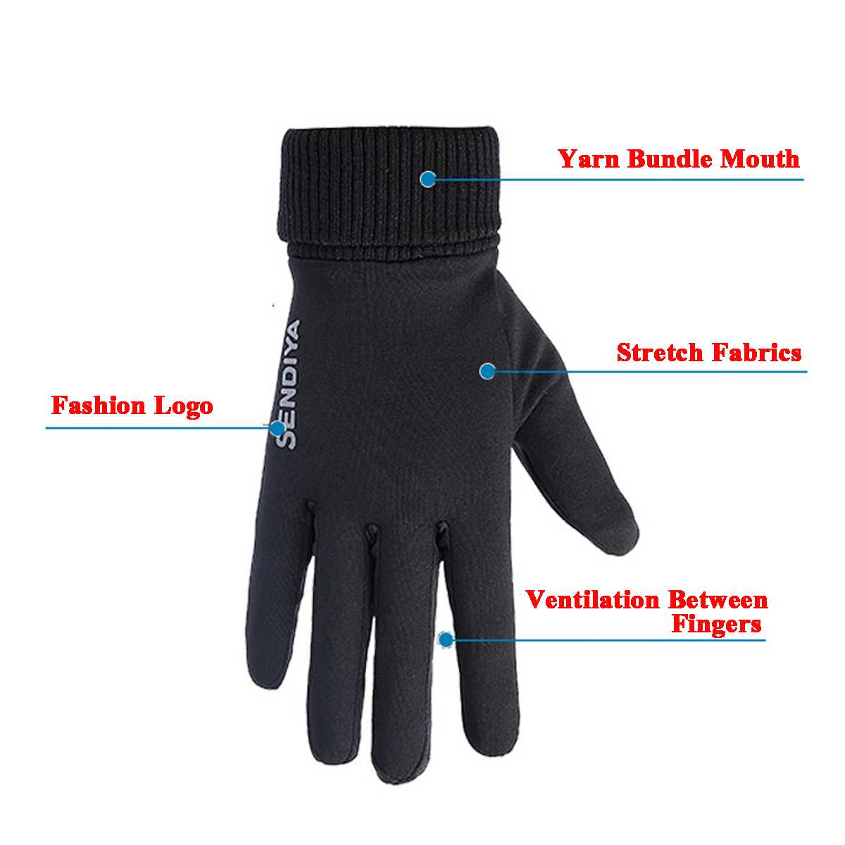 Luvas térmicas de lã para esqui, luvas unissex para snowboard e esqui, para neve, motociclismo, esqui, à prova d' água