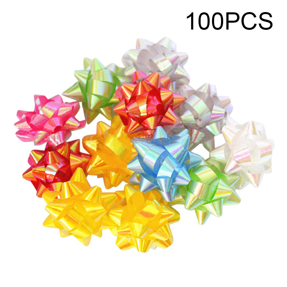 Pull Bows With Ribbon Wrapping Ribbons Flower Party Birthday Box Pull Flower 100Pcs Wrapping Bows Mix Color