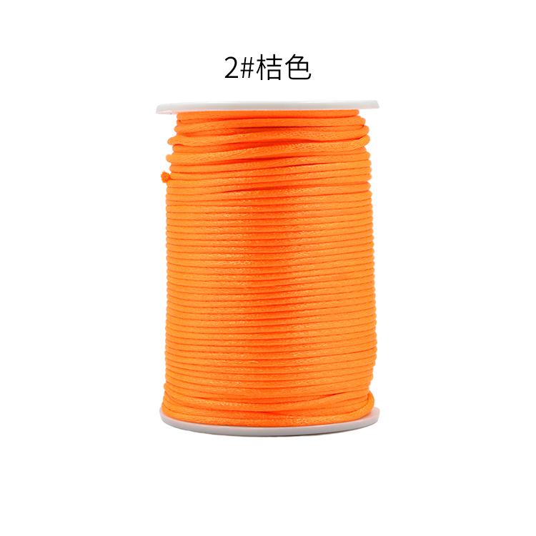 100m/roll DIY Wax Line Round Teabag Waxed Cotton Hand Made 2mm Necklace Rope Knitting Cord 1 Roll String Beading Thread: 2