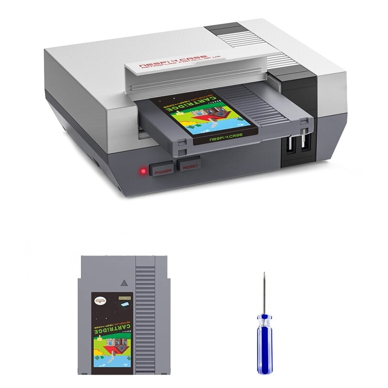 H052 Retroflag Pi 4 Case Nespi 4 Behuizing Shell + Ssd Case &amp; Schroevendraaier Met Functionele Power En Reset Knoppen voor Raspberry Pi