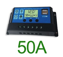 100A Pwm Adaptieve 12V/24V Solar Controller Batterij Laden En Ontladen Regulator 2 Usb Fotovoltaïsche Plaat Lamp controle Systeem: 50A