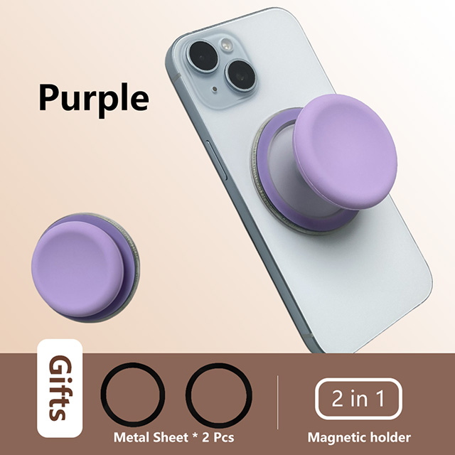 For Magsafe Magnetic Mobile Phone Grip Tok Holder For IPhone 15 Samsung Socket Pocket Support Mac Safe Ring Finger Folding Stand: Sapphire