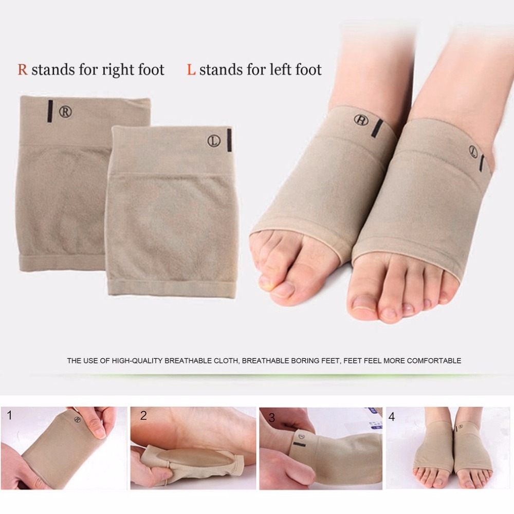 1 Pair Feet Care Pads Patch Socks Gel Plantar Fasciitis Arch Support Sleeve Socks Heel Cushion Foot Pads Patch Care Tool Kits