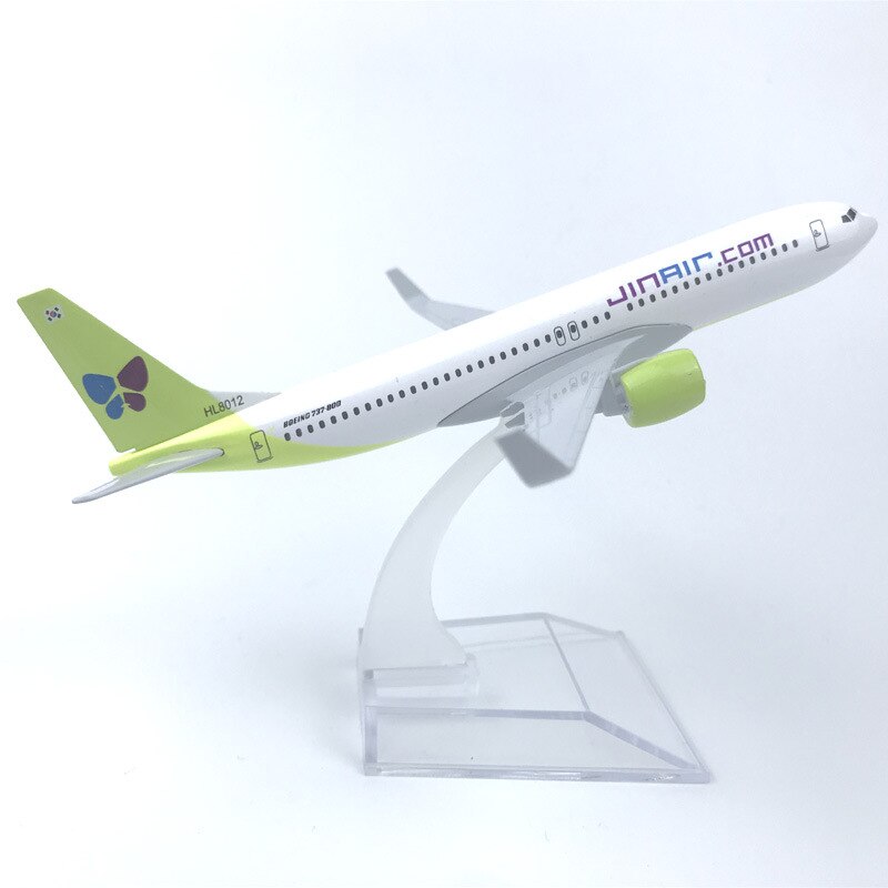 Speelgoed Ornamenten 16Cm Boeing 737 Legering Vliegtuigen Model Koreaanse Zhen Airlines Jiair Luchtvaart Kinderen Speelgoed Model