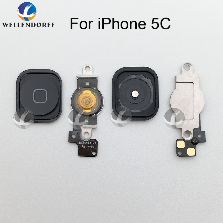 Home Button Met Flex Kabel Voor Iphone 4 4S 5 5S 5C Se Vervanging Vergadering 100% Zwart Wit Rose Gold Test Ok