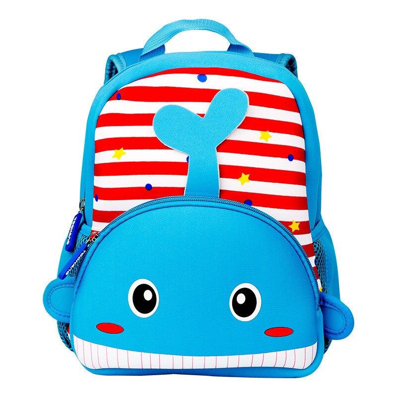 Criança venda quente à prova d3d água 3d dos desenhos animados baleia mochilas mochila do jardim de infância animais crianças mochila sacos de escola meninas meninos mochila