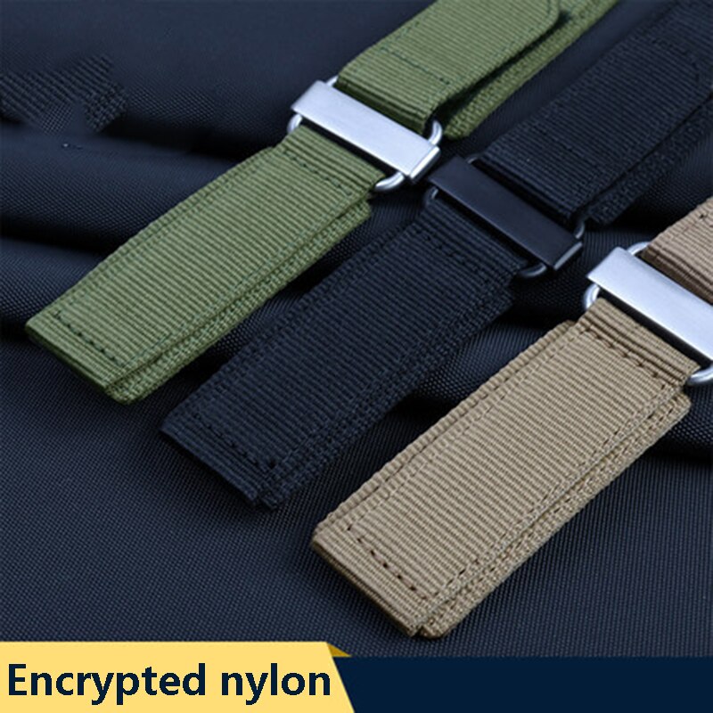 Velcro en Nylon bracelet de montre, robuste, 24mm, adapté pour l'extérieur p-an-rai B & R, nylon bracelet de montre