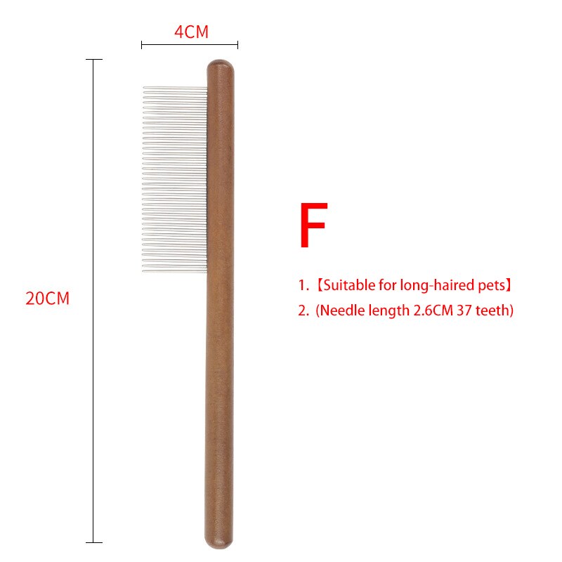 Kat Borstel Kam Voor Pet Cleaning Verwijdert Haren Grooming En Zorg Kat En Honden Hout Rvs Hond Borstel Katten accessoires: F