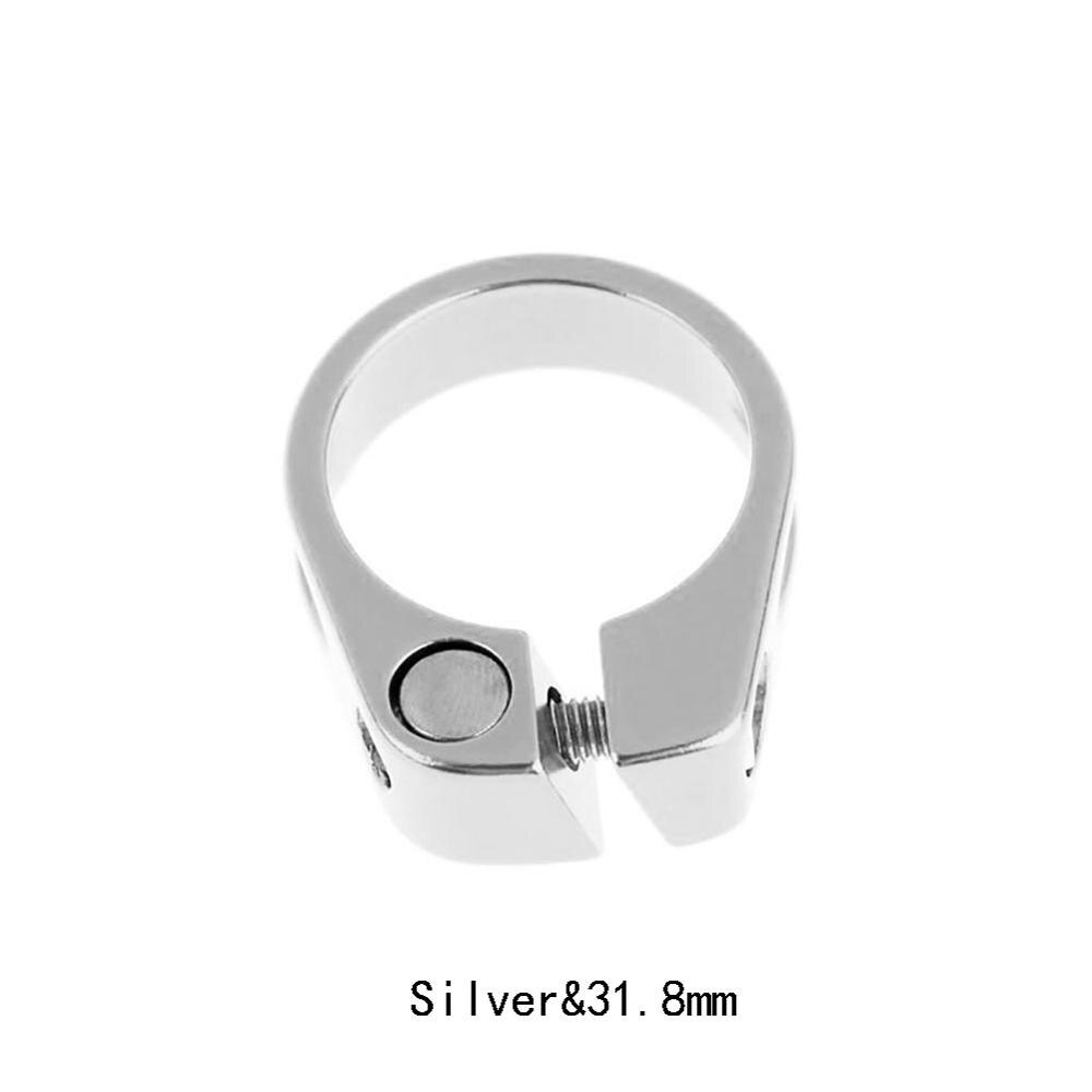 31.8/34,9mm Aluminium Rohr MTB Bike Fahrrad Sattel Sitz Clamp Fit für 27,2mm Sattelstütze Radfahren Teile abrazadera pecas de bicicleta: Silver 31.8mm