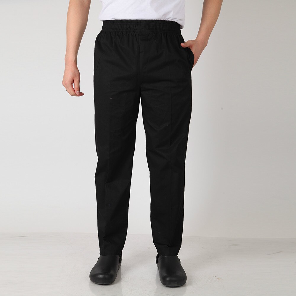 Männer Koch Restaurant Küche Arbeit Elastische Bund Cozinha Hotel Lebensmittel-Service Arbeits Hosen Lange Hosen mit Taschen: 3 / XL