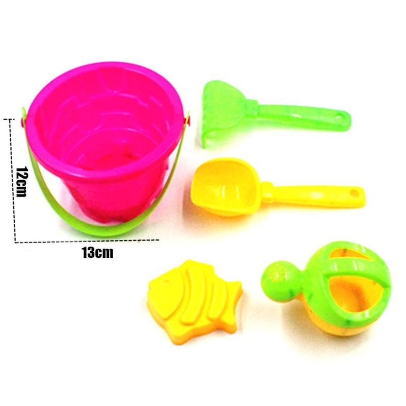 Juego de 5 unidades de pala tipo Castillo, pala, rastrillo, herramienta de agua, arena de verano, de playa, D2A8 de arena de Color para niños, juguetes para niños al azar