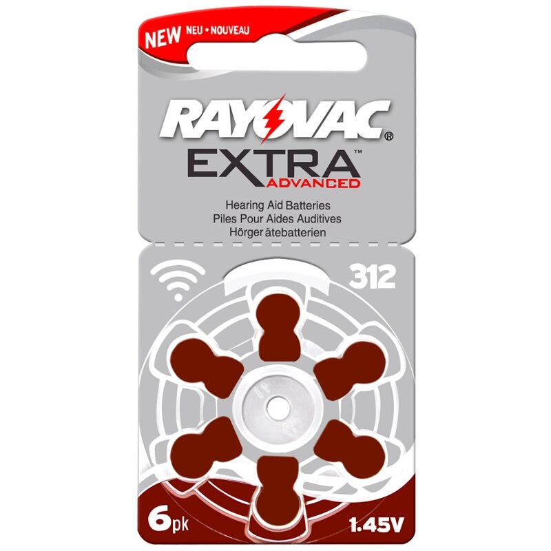 60 kpl rayovac extra zinc air kuulokojeen paristot  a312 312a za312 312 pr41 kuulokojeen paristot  a312 kuulokojeen