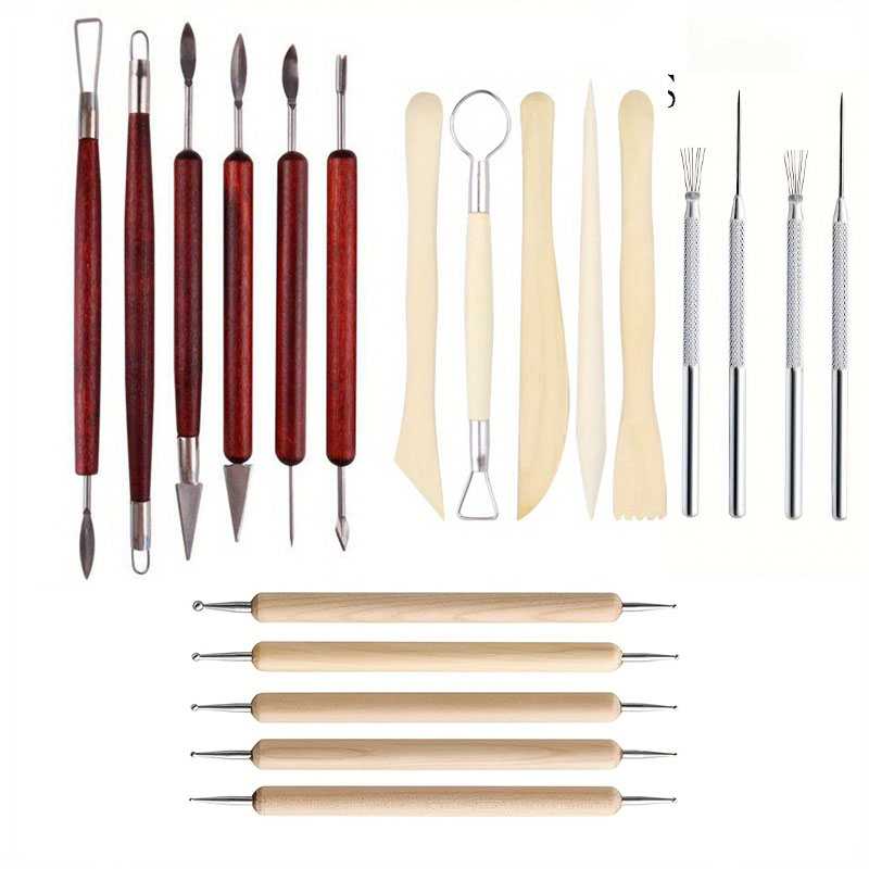 Clay Tools Kit Polymer Clay Tools Ceramics Clay Sculpting Air Dry Clay Tool Set for Pottery Craft Baking Carving Molding Shaping: Yellow