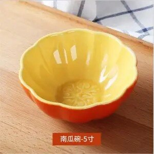 Fruit Keramische Kom Mode Eettafel Woonkamer Decoratie Creativiteit 5 Inch Leuke Watermeloen Servies Oranje: 6