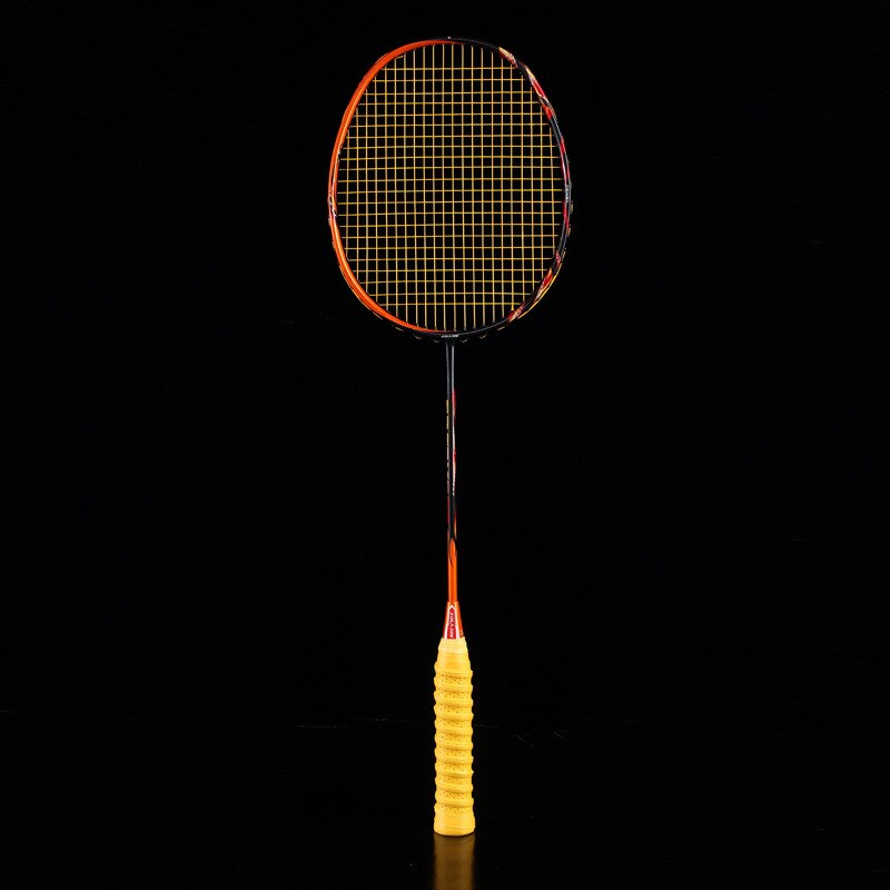 Ultra-light 4u Full Carbon Badminton Racket Adult Durable And Durable Offensive Badminton Racket Single Shot -40: Orange