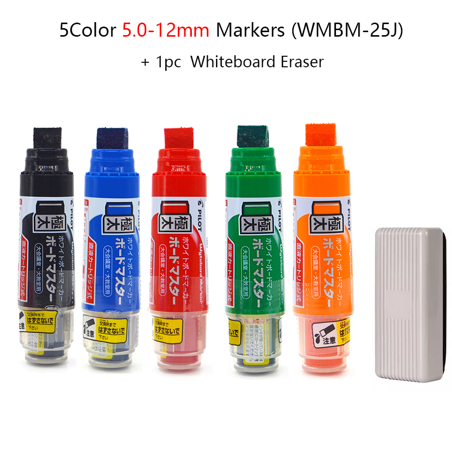 Pennarelli scolastici PILOT per lavagna bianca, penna cancellabile con inchiostro ricaricabile ecologico WBMAVBM, cose didattiche originali del Giappone: Borgogna