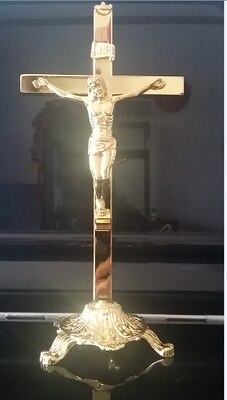 Glorie van Licht Katholieke Relikwieën Christian Buitenlandse Handel Klaarde Gold Jesus Cross Bittere Beeld Decoratie Hanger