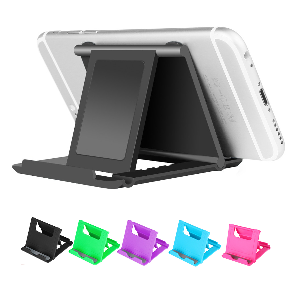 Powstro soporte plegable para teléfono tableta soporte ajustable Universal plegable para teléfono móvil tableta escritorio Smartphone soporte para teléfono móvil