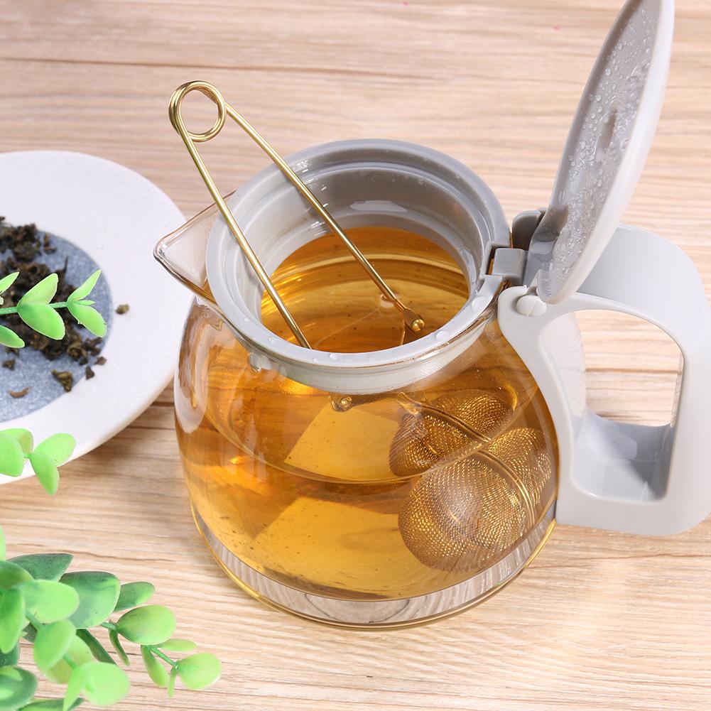 Gold Stainless Steel Tea Infuser Sphere Mesh Tea Strainer Herb Spice Filter 150*50*50mm