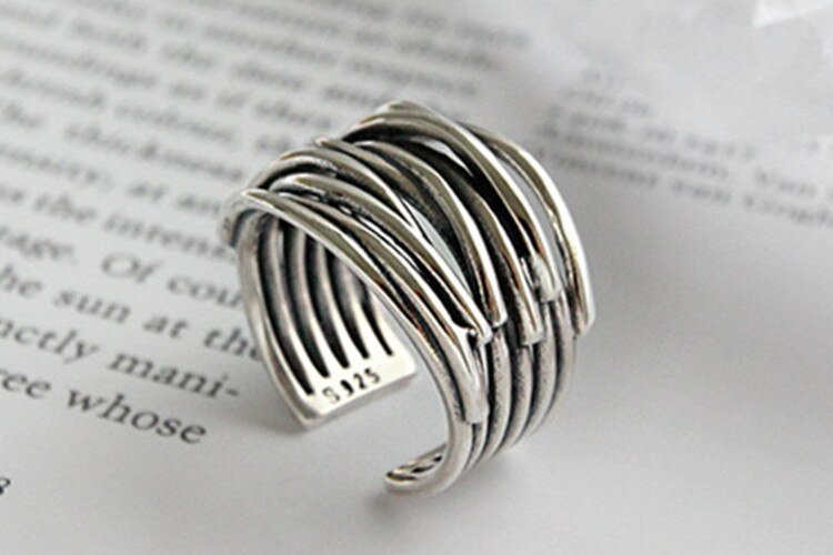 Luxe Creatieve Stijl Boho Layer Kettingen Ringen Voor Vrouwen Verstelbare Ring Charm Sieraden