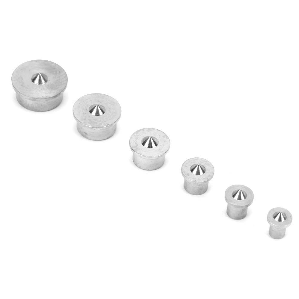 6pcs Dowel and Tenon Alignment Tools Center Points Pin Woodworking 4mm to 12mm Tenon Center Set