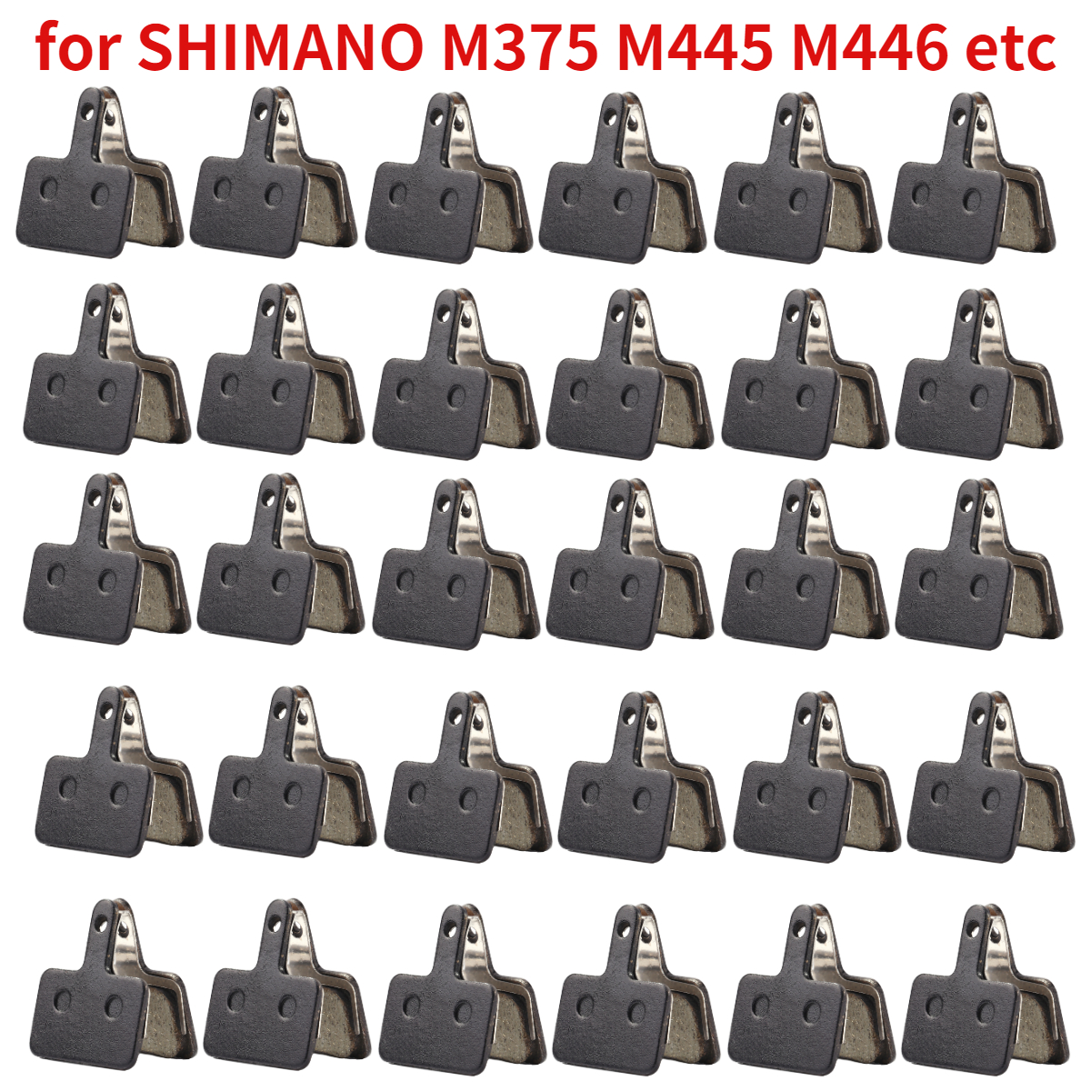 Pastillas de freno de disco para bicicleta de montaña, piezas de resina para SHIMANO M375, M445, M446, 20/10/6/4/2/1 pares