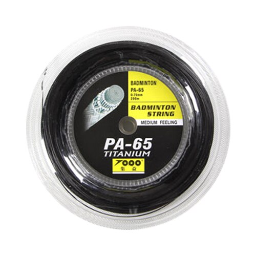 Top PA65 TIT reel 200m badminton String: black