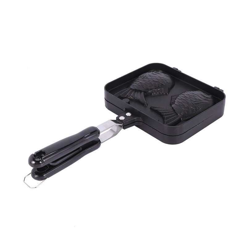 Taiyaki-sartén japonesa con forma de pez doble, utensilio para hacer tartas, hacer gofres y postres calientes