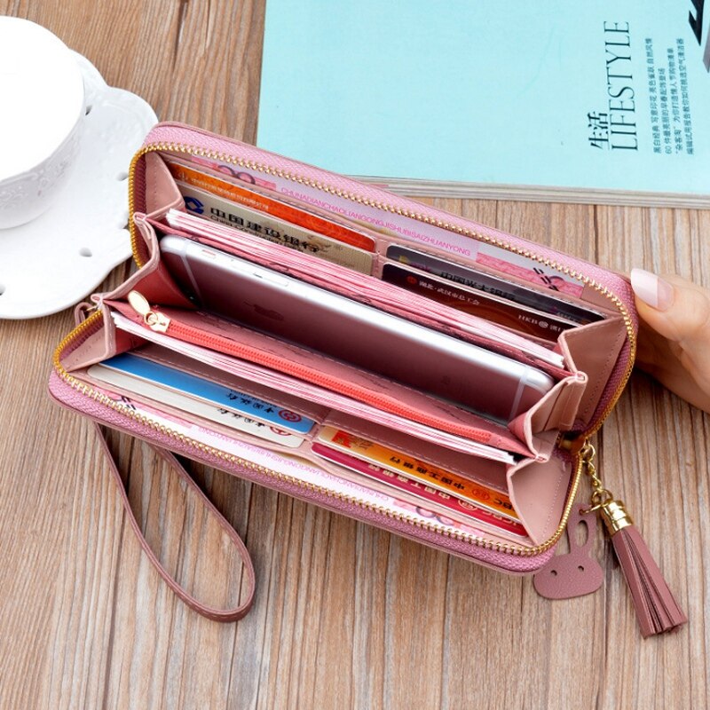 Local Stock Long Ladies Leather Wallet Zip Purse Case Phone Clutch Card Holder Women Handbag