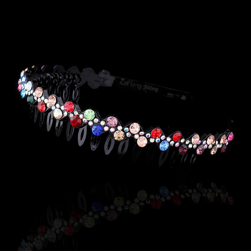 LEVAO Full Rhinestone Hairband for Women Boutique Crystal Hair Hoops Shiny Bezel Headband Wedding Headwear Party Accessories: 14A