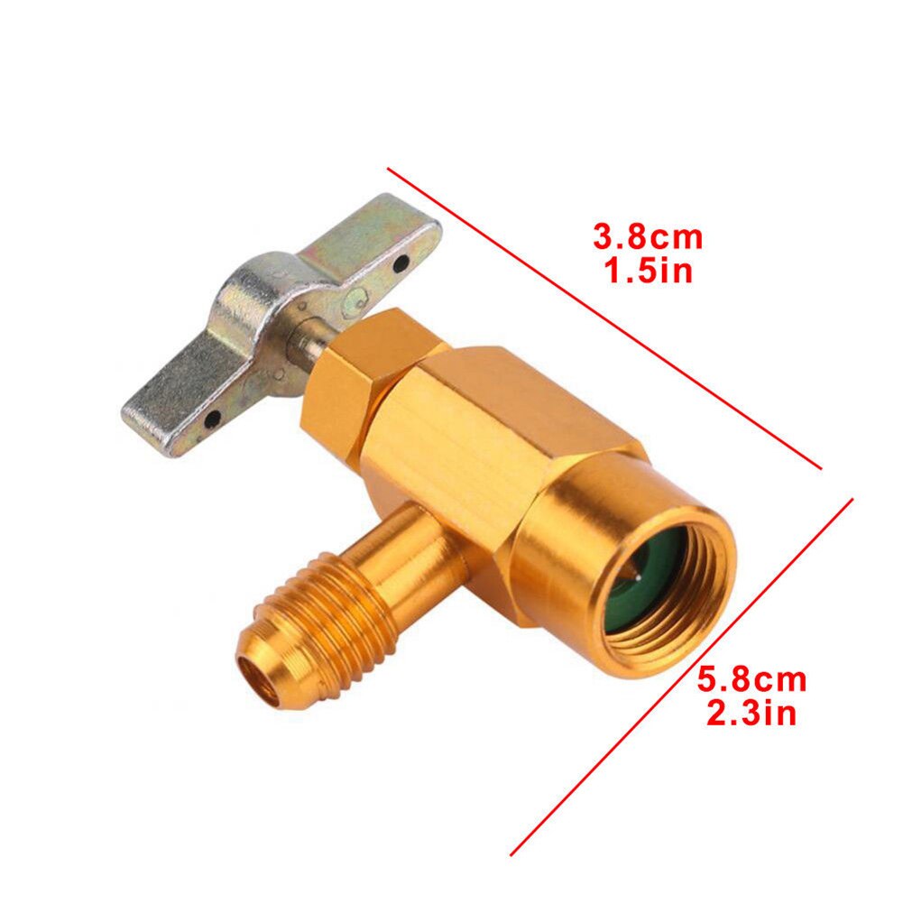 Grifo de botella refrigerante R134A, Conector de abrelatas, válvula de rosca 1/4 SAE