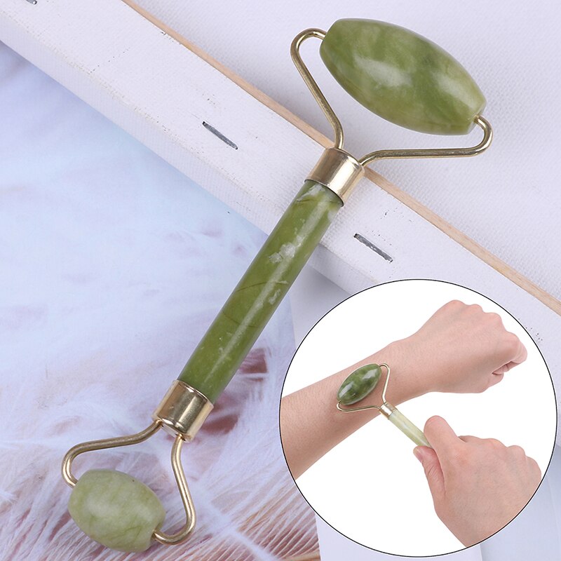 Gezicht Massager Roll Jade Gezicht Roller Double Head Groen Facial Massage Roller Gezicht Hals Dunne Rimpel Verwijderen Gezicht Lifting: 6