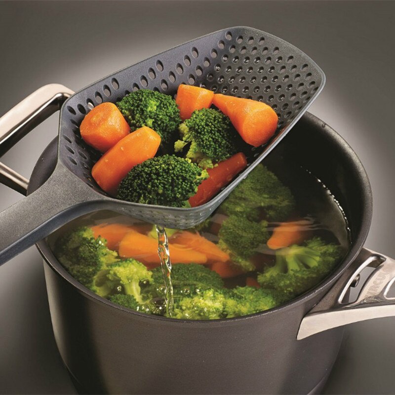 Kochen Schaufeln Gemüse Französisch Frites Sieb Scoop Nylon Löffel Große Sieb Suppe Filter Küche Werkzeuge Kunststoff Geschirr