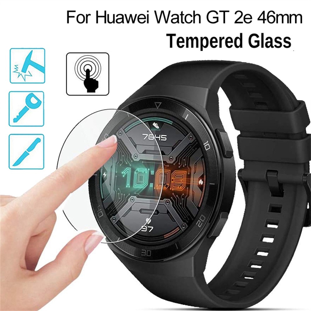 Ultra Dunne 2.5D Gebogen 9H Gehard Glas Voor Huawei Horloge Gt 2e 46Mm Hd Clear Anti-scratch Protective Film Screen Protectors