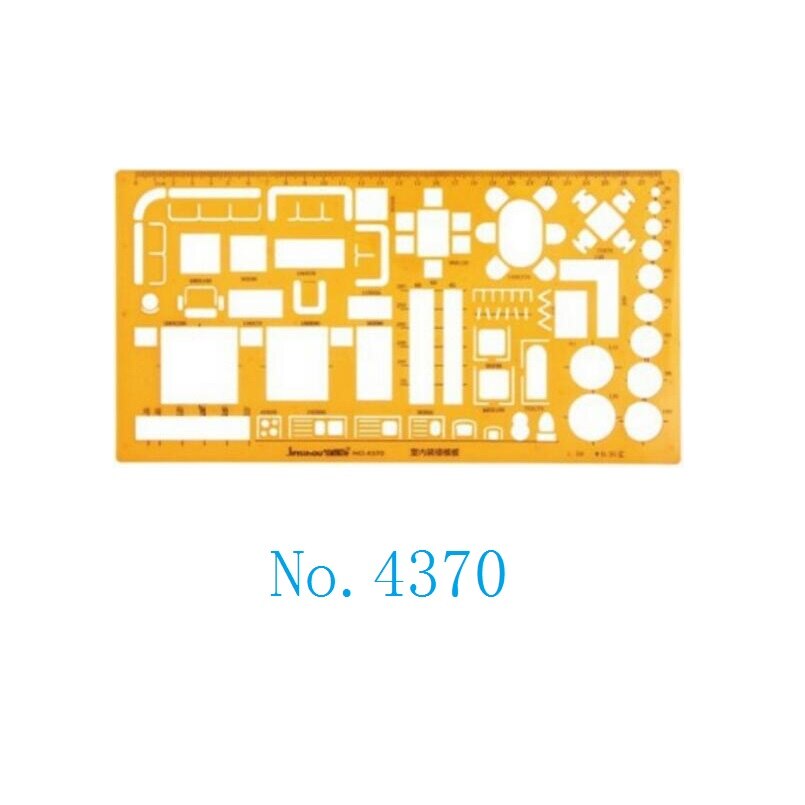 1:50 Interieur Decorateur Tekening Sjabloon Architectonische Meubels Layout Interieur Tekening Sjabloon Stencil GEEN 4370: Default Title