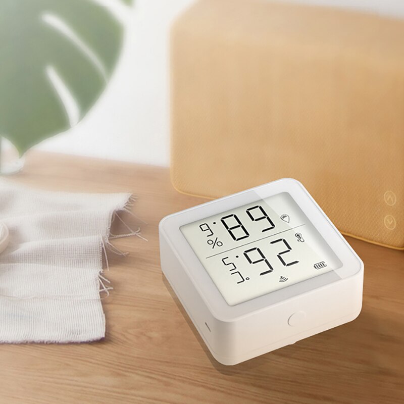 Temperatur und Feuchtigkeit Detektor, Wifi Drahtlose Temperatur und Feuchtigkeit Sensor, Unterstützung Tuya Clever Verknüpfung, für Büro