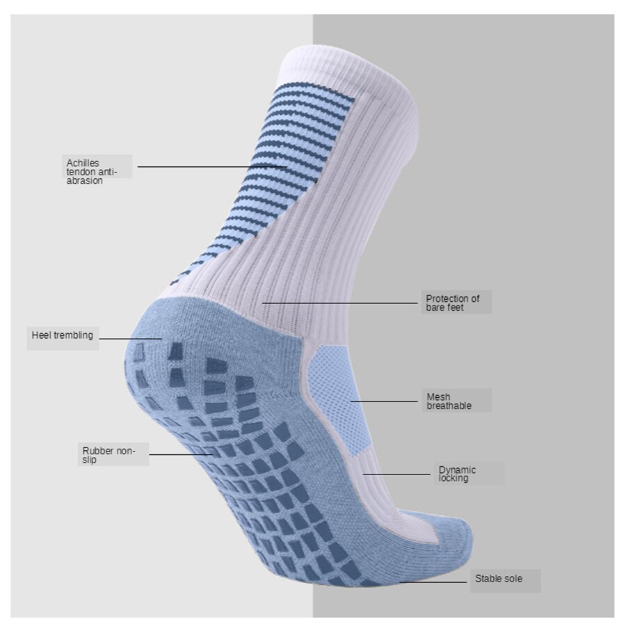 Calcetines antideslizantes de fútbol profesionales, transpirables, para baloncesto, fitness, gimnasio, circulación, adultos