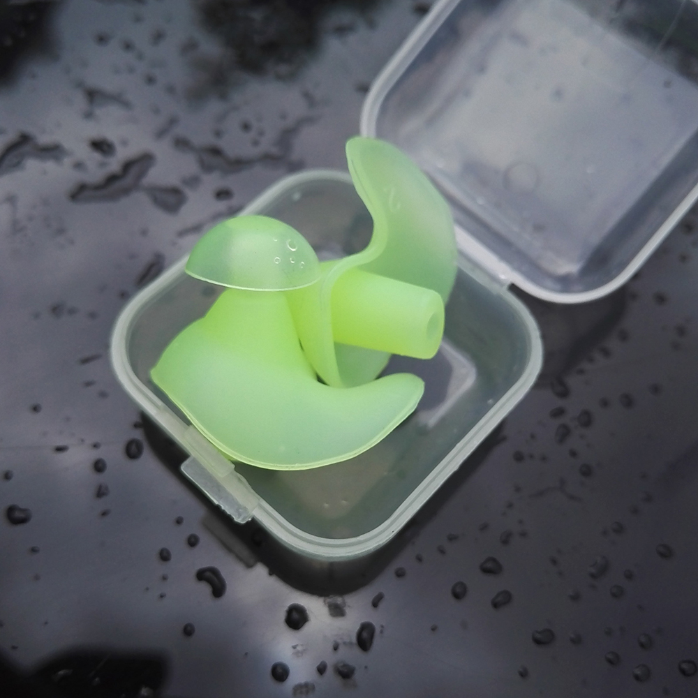 Bløde ørepropper miljømæssig silikone vandtæt støvtæt ørepropper sovende dykning vandsport svømning