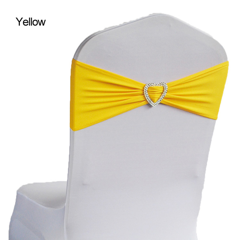 50 stücke Spandex Lycra Hochzeit Stuhl Abdeckung Schärpe Bands Hochzeit Party Geburtstag Stuhl Dekor königlich Blau verrotten Schwarz Weiß Rosa lila: Gelb