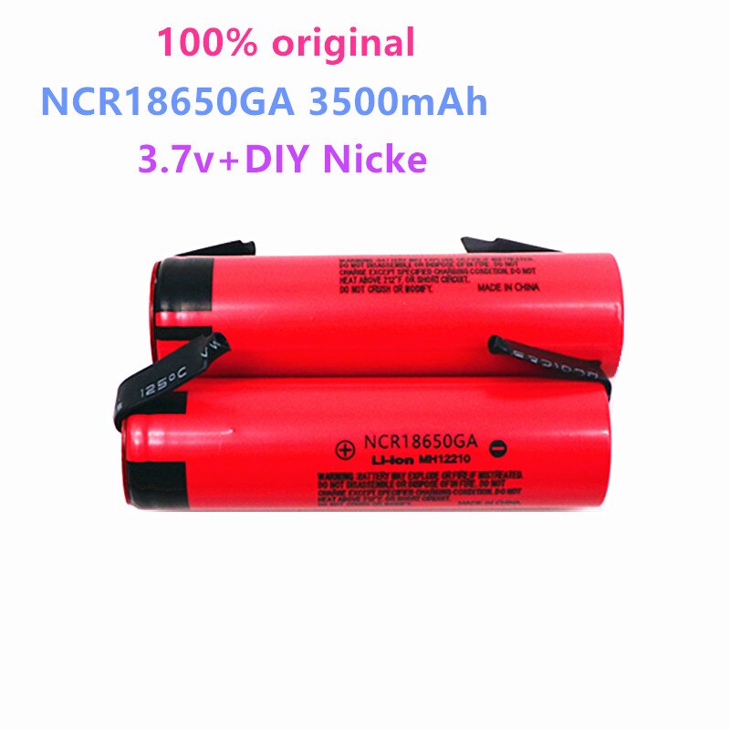 10pcs 100% Original NCR 18650GA 30A discharge 3.7V 3500mAh 18650 rechargeable battery toy flashlight lithium battery+ DIY Nickel