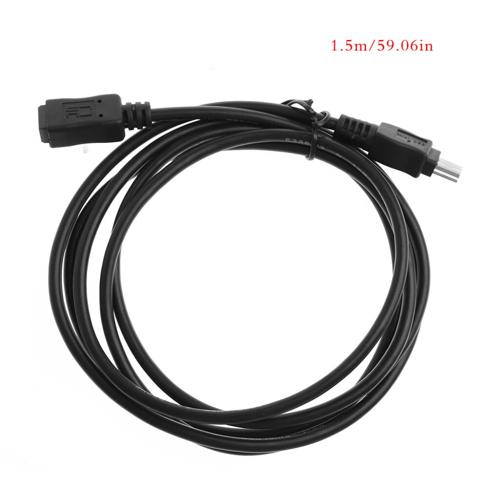 1 stk sort lys adapter kabel 5 fod /1.5m mini usb  b 5 pin han til hun forlænger kabel ledning adapter