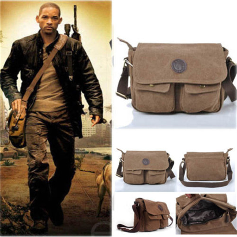 Vintage Men's Canvas Crossbody Shoulder Messenger Bag School Book Bags Satchel Crossbody bags Male Messenger Bag