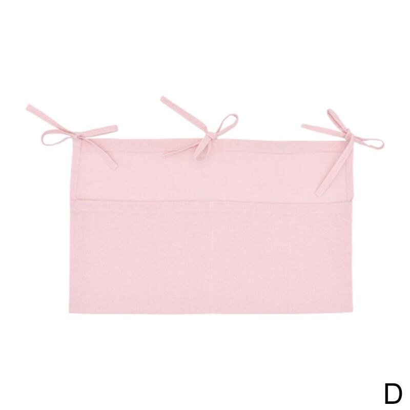 Baby bett lagerung hängenden beutel leinen doppel fach lagerung hängenden beutel multifunktionale windel tasche handtuch molaren spielzeug lagerung tasche