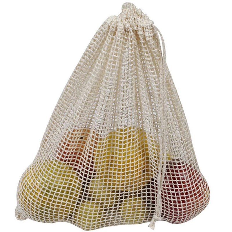bolsas ecologicas reutilizables Bolsa reutilizable de malla de algodón para frutas vegetales bolsa de almacenamiento lavable de cocina bolsas reutilizables verduras y fruta