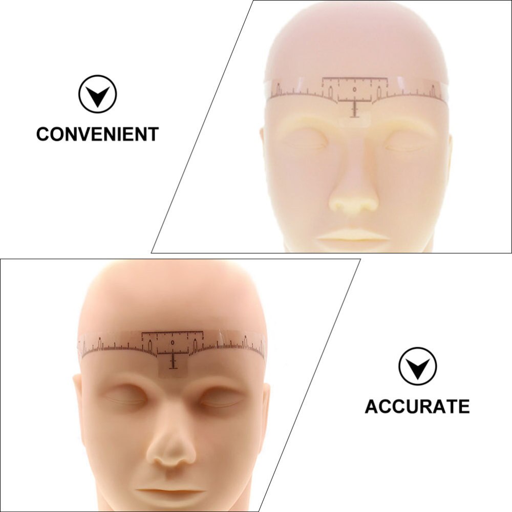 130Pcs Disposable Ruler Stencils Transparent Mapping Sticker Makeup Tool